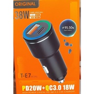 T-E7 CAR CHARGER / CAR CHARGER 38W POWER 3.0 18W