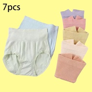 PLUS SIZE 7pcs/box Women's High Waist 7 Colors Seamless Women Underwear Panties Seluar Dalam Wanita