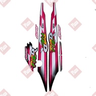 Motorcycle striping yamaha f1zr 1997 black-pink body sticker/
