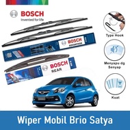 Bosch Wiper Depan & Belakang Mobil Honda Brio Satya Advantage 22 & 16 + H306