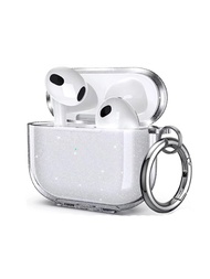 純色簡約設計粉盒帶 Tpu 耳機保護殼適用於 Airpods1/2 Airpods Pro 的蘋果產品