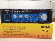 เครื่องขยายเสียง Power Integrated Amplifier MBA AV-268A i3 stereo Karaoke Amplifier USB SD card FM R