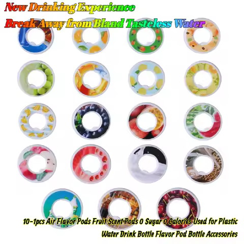 10-1pcs Air Flavor Pods Fruit Scent Pods 0 Sugar Up Used in Plastic Water Drink Bottle Flavor Pod Bo