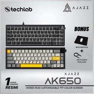 Ajazz AK650 AK-650 Gasket Mount Keyboard Wired RGB 65% Layout With Knob