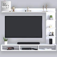 Minimalist wall-mounted TV shelf furniture set for 32 - 43 in TV, multi-purpose TV table 120x20x110 