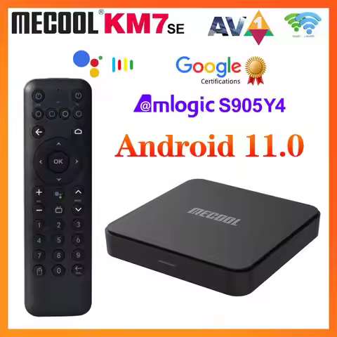 Mecool KM7 SE TV Box Android 11 ATV Google Certified LPDDR4 2GB RAM 32GB Dual Wifi BT5.1 Support AV1