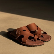 PGS x OKTAV - Men's Leather Flip-flops for Teenagers, Formal, Casual, Premium Genuine Cowhide, Casua