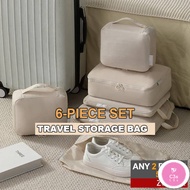 C3S MY stock6Pcs Set Travel Storage Bag Compression Luggage Storage Bag/Compression packing cube/Pac