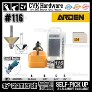 ARDEN Router Bit - 45° Chamfer Bit ( #115 / #116 / #117 / #118 / #119 / #120 / #121 / #122 )