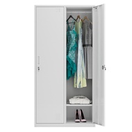 S/💖Steel Wardrobe Staff Locker Factory Dormitory Wardrobe Iron Storage Cabinet with Lock Cupboard Cupboard 9WKM