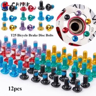 CHINK 12pcs Cycle Bicycle Screws M5*9 High Quality Stainless Steel Rotor Bolt