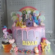 kue ulang tahun little pony cake birthday little pony / cake kuda pony - brownies diameter 24