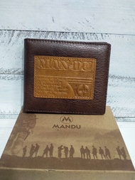Dompet pria lipat kartu pendek mandu bahan kulit sapi asli