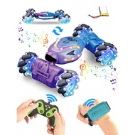 1pc Gesture Sensing Remote Control Stunt Car With Lights And Music, All-Terrain Off-Road Vehicle, Bi