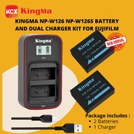 New! KingMa Fujifilm Battery NP-W126 Battery Charger Kit for X-T1 X-T2 X-T3  X-T10 X-T20 X-T30 X-T30