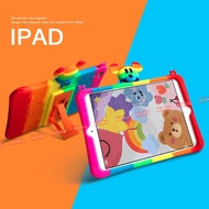 Cartoon Cute Colour Bear mouse child kids drop Protection Soft tablet Cover Case For ipad Air1 Air2 Air3 Air4 10.9 Mini1 Mini2 Mini3 Mini4 Mini5 ipad5 iPad6 10.2" iPad7th 2019 Pro9.7" 2017/2018 Pro10.5" ipad 2 3 4 Pro11 Pro 12.9 2020 Silicone Cover