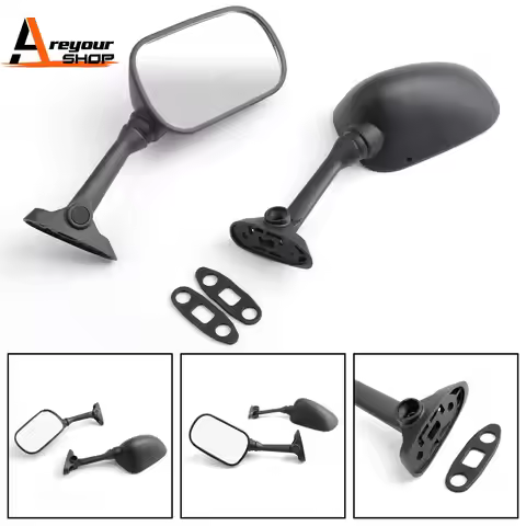 Black Racing Mirrors for Suzuki GSXR GSX-R 600 750 1000 K1 K2 K3 2001 2002 2003