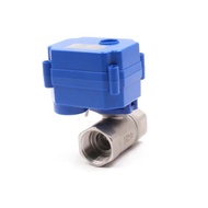 DN20 3/4" stainless steel Motorized Ball Valve 1 inch , DC5V 12V 24V AC220V Electrical Ball Valves 3