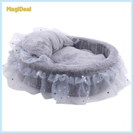 Princess Cats Bed Lace Pet Bed Princess Dog Bed Slip Resistant Bottom Puppy Nesting Bed Round Super 