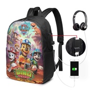PAW Patrol Backpack Laptop USB Charging Backpack 17 Inch Travel Backpack School Bag Large Capacity Student School Bag