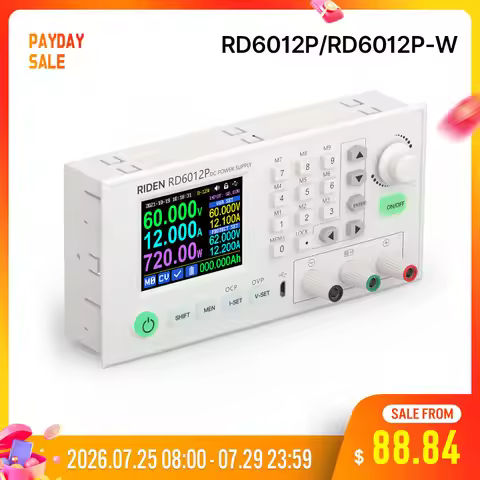 RD RD6012P RD6012PW USB WiFi 5 Digit DC Step Down Power Supply Adjustable Buck Converter 60V 12A Pho