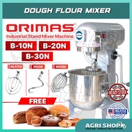 [ORIMAS] Food Dough Flour Cake Commercial  B-10N/B-20N/B-30N Industrial Stand Mixer 10/20/30L 2~7KG