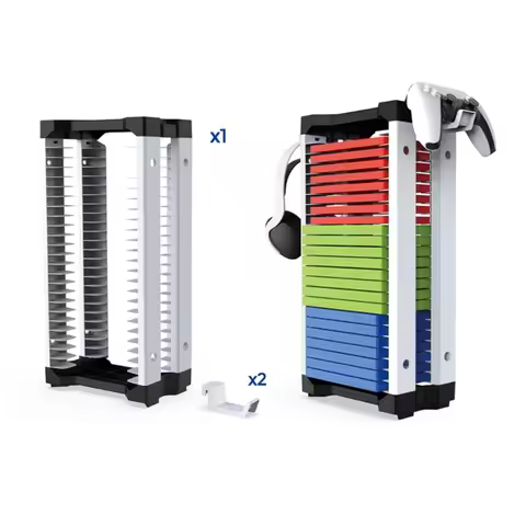 Universal Video Game Storage Stand Tower for PS4 PS5 Switch Game Disk Storage Vertical Stand Game Ac