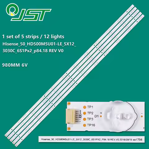 5pcs 50M5010 H50M3300 H50N5900UK Hsense 50 HD500M5U01-LE 5X12 3030C 6S1Px2 P84.18 REV.V0 2016/09/19 