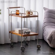 Wheeled Coffee Side Table Trolley Rack Detachable Medieval Bag Hows Influencer Stainless Steel Troll