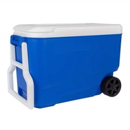 38 Qt. Hard Ice Breast Cooler With Wheels For Outdoor Picnics, Camping, Parties, Large Capacity, Eas