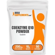 BULKSUPPLEMENTS.COM Coenzyme Q10 10g Powder Coenzyme Q10 200mg, CoQ10 Nutritional Supplements - CoQ10 200mg, Heart Health Supplements, 200mg per Serving