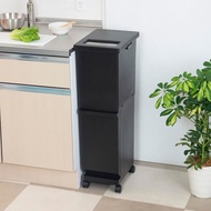 【TONBO】(特惠)UNEED系列雙層雙用型分類附輪垃圾桶55L