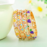 Widney Beijing Cloisonne Children's Bracelet Ethnic Style Open Diamond Hollow Bracelet Children's Gi