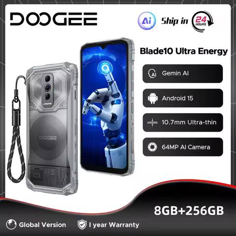 DOOGEE Blade10 Ultra Energy Rugged Phone 8GB 256GB 6150mAh Battery 6.56” HD+ Screen UNISOC T7250 And