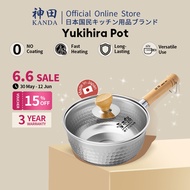 ✨New Size✨KANDA Yukihira Pot Saucepan With Lid 18CM/20CM 雪平锅 Milk Pot Small Pan 443 Stainless Steel