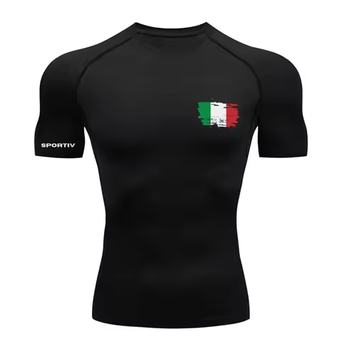 Flag Graphic Athletic Quick Dry Tshirts for Men Gym Workout Running Baselayers Undershirts Patriotic