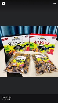 Nho khô 3 màu sấy nguyên vị không đường - Nho khô nhập khẩu đóng HỘP 800g