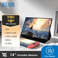 ELSA 14 Inch Portable Monitor FHD 1920X1200 With Type C Mini HDMI FreeSync For PC Laptop Xbox PS4 PS