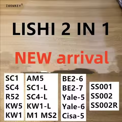 New Arrival Lishi 2 In1 Tools SC1 KW1 SC4 KW5 R52 SC1-L KW1-L SC4-L M1 MS2 AM5 BE2-6 BE2-7 SS001 SS0