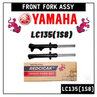 100% RED CICAK FRONT FORK ASSY LC135 [ 1S8 - NO CLUTCH ] - LC135 V1 LC LAMA LC 1S8 FORK DEPAN ABSORBER