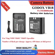 GODOX VB18 For Godox Ving V850 V860 V860C V860N Speedlite, 2.5 hours with AC charger or 4 hours with