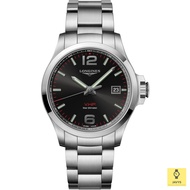 LONGINES L3.726.4.56.6 L37264566 / Men's Analog Watch / CONQUEST V.H.P / Date / Quartz / 43mm / SS B