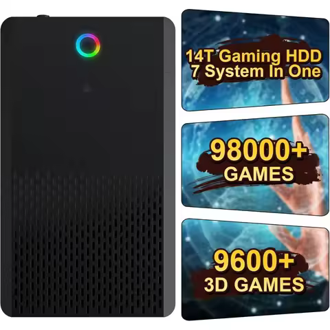 14TB Retro Gaming Hard Drive Preloaded with 98000 Games Plug Play for 7 Systems Includes PC Games US