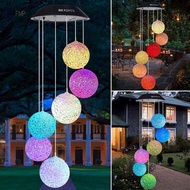 FMP Outdoor Solar LED Ball Light Colorful Wind Chime Light Decoration Lamp