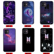 bts logo Black TPU soft silicone phone case Used for iPhone 5 5S 6 6S 6S Plus 7 8 Plus X XS XR XS MA