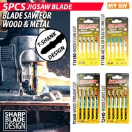 Ready Stock  5pcs T Shank Jigsaw Blade T101AO / T144D / T244D / T118A