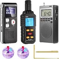 7 in 1 Ghost Hunting Equipment Kit Include 1 EMF Meter 1 Hand Held Radio 2 LED Light Cat Ball 1 Digi