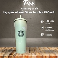 Bình giữ nhiệt Ly Starbuck Cold Cup Xanh Mint Dung Tích 750ml Giữ Nhiệt Tốt P023 - Pee