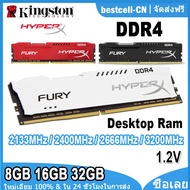 HyperX Fury Memoria RAM DDR4 8GB 16GB 4GB 3200MHz 2666MHz 2400MHz 2133MHz เดสก์ท็อปหน่วยความจำ DIMM 