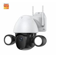 tuya กล้องวงจรปิดแบบหมุนได้ ภายนอก กันน้ำIP65 มีแสงไฟ CM-P09